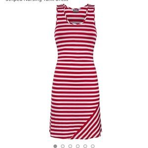 Milk nursing wear striped dress
